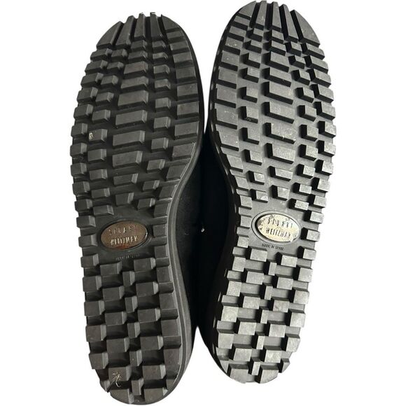 Stuart Weitzman Black Suede Leather Sherpa Casual Shoes Size 8 Retro Designer - Picture 6 of 6